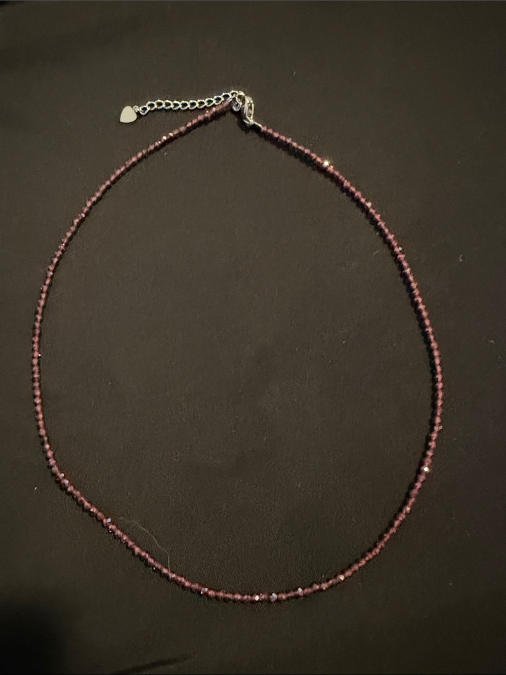 Dainty Faceted Garnet Choker